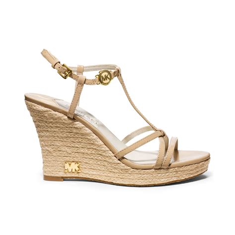 michael kors kami t strap wedge|Michael Michael Kors Women's Kami T Strap .